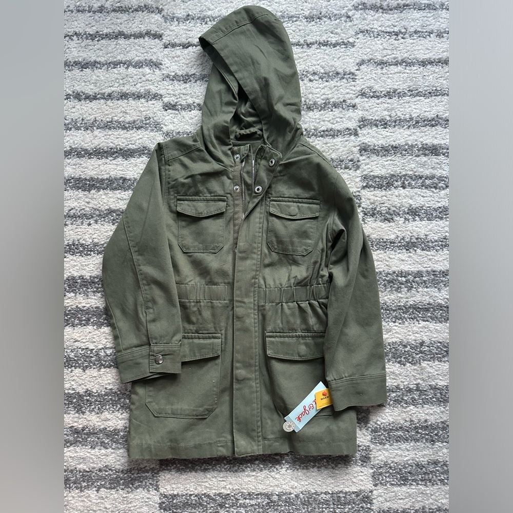 Cat & Jack girls green jacket small 6/6x
